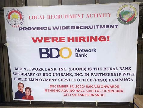 bank job hiring in pampanga